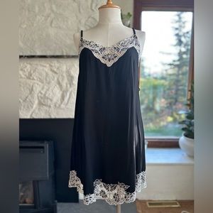 Vintage Embroidered Black and White dress
